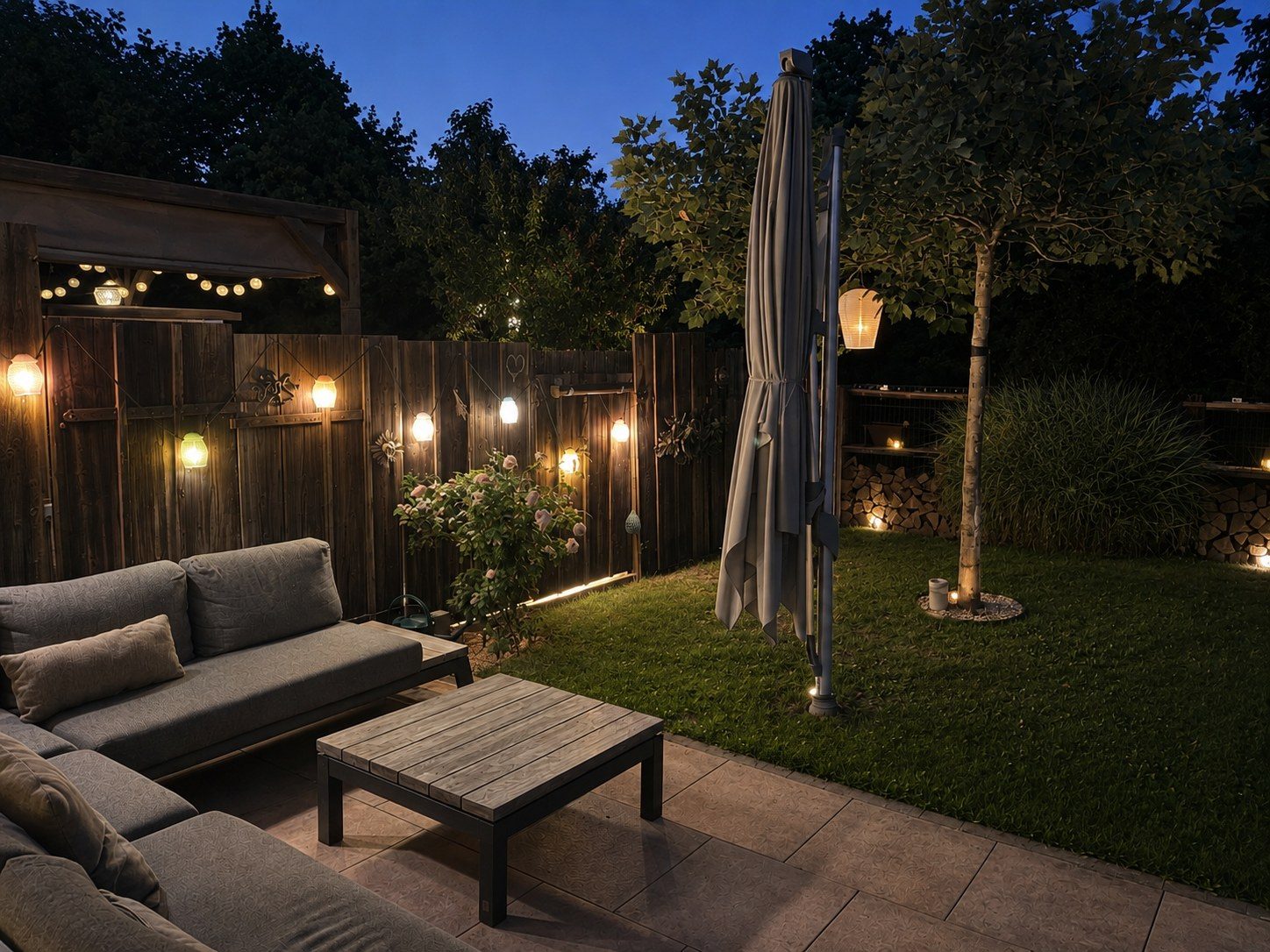 Garten am Abend