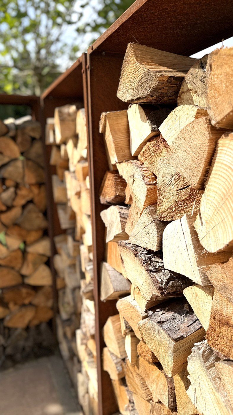 Holzvorrat am Haus